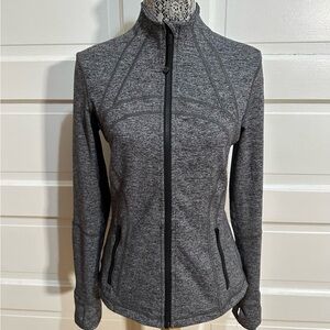 Lululemon Define Jacket Size 8 Heathered Black Flattering Fit $128